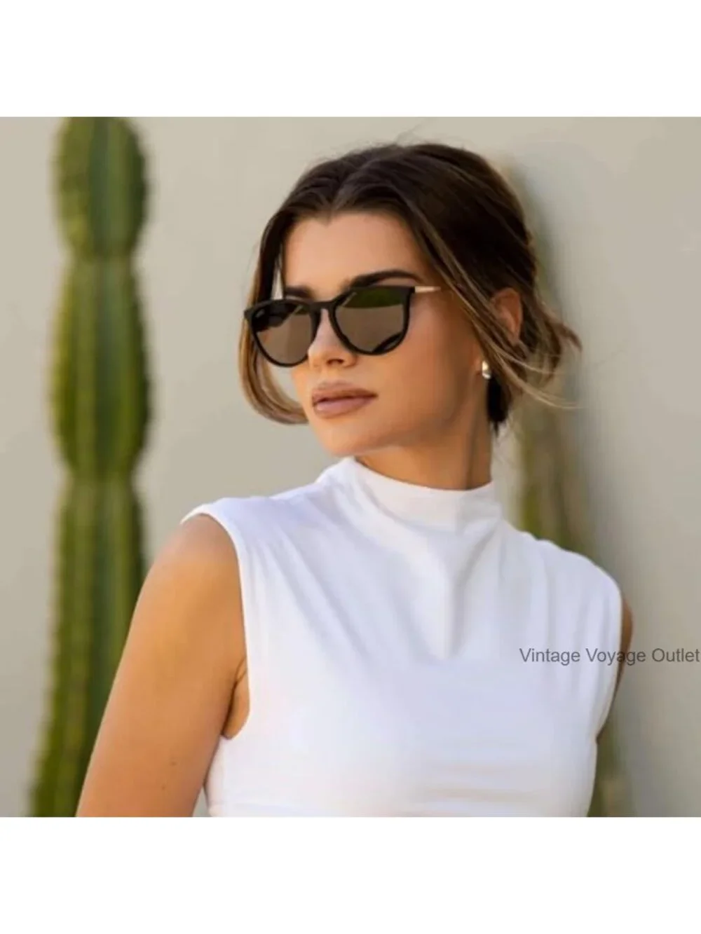 Retro Round Polarized Sunglasses for Women UV400